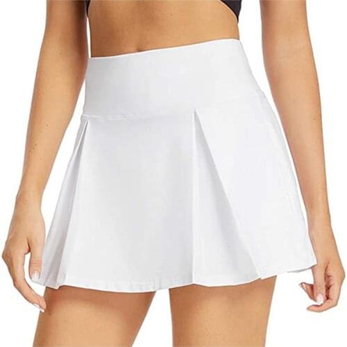 Women Tennis Skirts Inner Shorts Elastic Sports Golf Skorts With Pockets Summer Running Loose Breathable Dance Shorts Casula