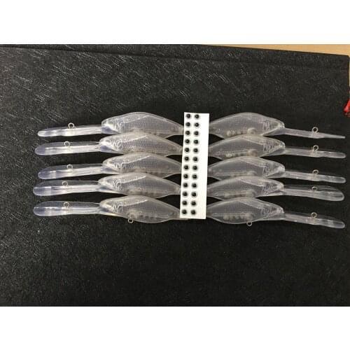 10pcs Unpainted Crankbait Fishing Lure Body 4 13/32 Inch 9/32 OZ Blank lure JS#307