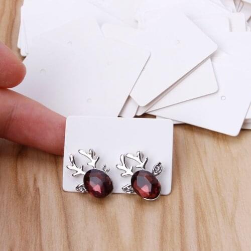 100Pcs/Set Kraft Paper Cards Earrings Ear Studs Display Jewelry Packaging Cards