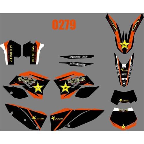 3M 0279 Motorcycle Team Graphic & Backgrounds Decal Stiker Kits for KTM EXC 2008 2009 2010 2011
