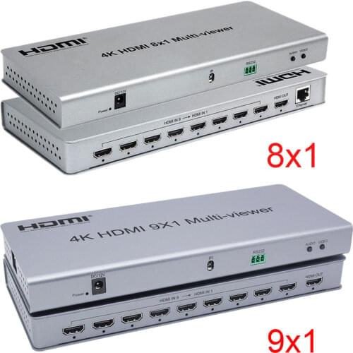4K 8x1 HDMI Quad Multiviewer Switch Switcher 8 In 1 Out Seamless Switch 9x1 Multiviewer Game Monitor Room Picture Screen Divider