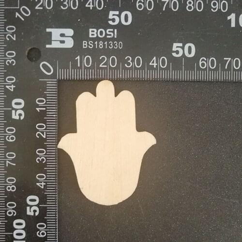 50pcs Blank Unfinished Wooden Hamsa Hand Laser Cut Out Wood Shape Craft Supply