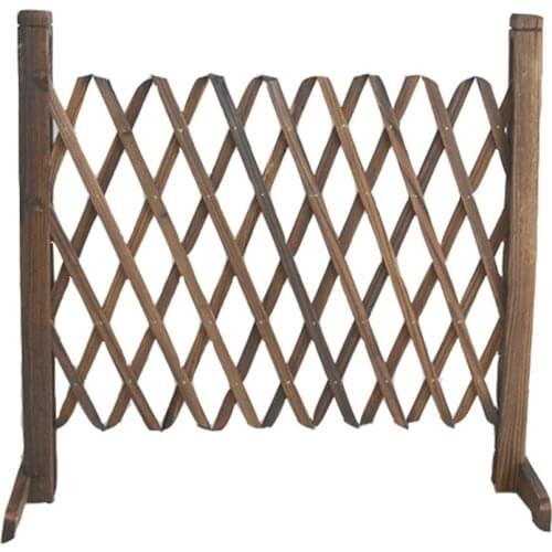 50cm Chinese Fir Retractable Expanding Fence Decorative Wooden Fence Pet Safety Fence For Patio Garden Lawn Decoration
