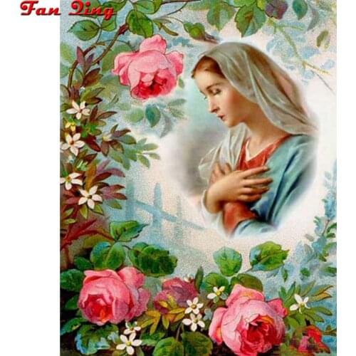 5D diamond painting Christian Religious Diamond Embroidery Virgin Mary Full Drill Rhinestone Mosaic diamond draw Religious Gifts