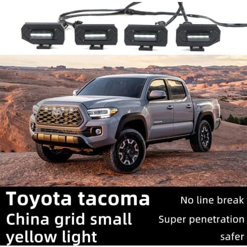 Car Grid Light Small Yellow light Grille Middle Mesh Light Suitable for 2020 Toyota Tacoma TRD Off-road Daytime Running Light
