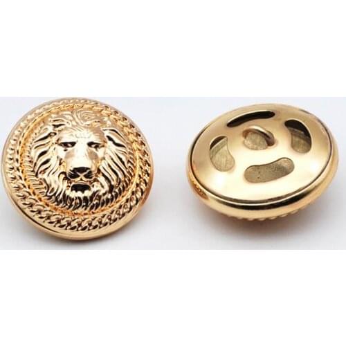 Free shipping 12pcs 15mm and 12pcs 27mm High-grade metal lion button Coat suit metal button decorative buttons Clothing buttons