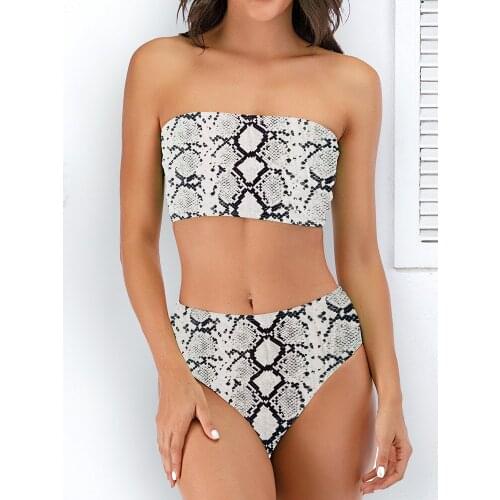 Bikini 2021 Swimwear Swimsuit Women Print High Waist Bikini Set Leopard Bathing Suit Female Beach Wear Biquini