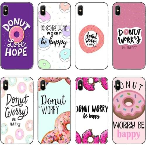 Donut worry be happy Soft Phone Case For Samsung Galaxy A71 A70 A60 A51 A50 A41 A40 A31 A30 A20E A21S A12 A10 A7 A5 A3
