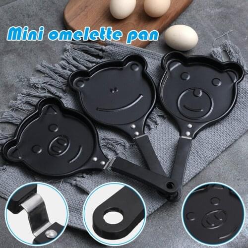 Creavtive Bear Shape Fry Egg Pancakes Mini Frying Pan Cauldron Housewares Various Kitchen Shaper Fried Tool Breakfast Tool