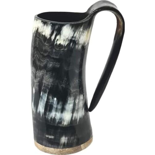 Original Handcrafted Authentic Viking Drinking Horn Tankard for Beer Mead Ale - Genuine Medieval Inspired Stein Mug