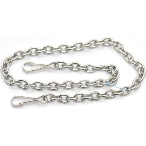 1/5 Pcs / Lot 18" Steel Chain Metal With Spring Hooks Clips Buckles Nickel For Handbags Purses Biker Jean Skater Wallet
