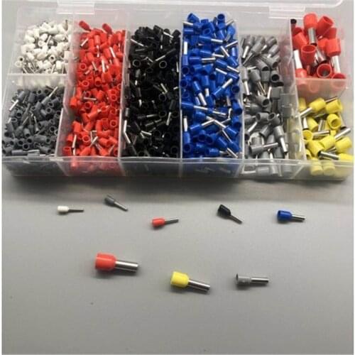 1200PCS Terminals Wire Connection Terminal Set for Tube Type Needle Type Terminal Crimp Self-adjusting Tool