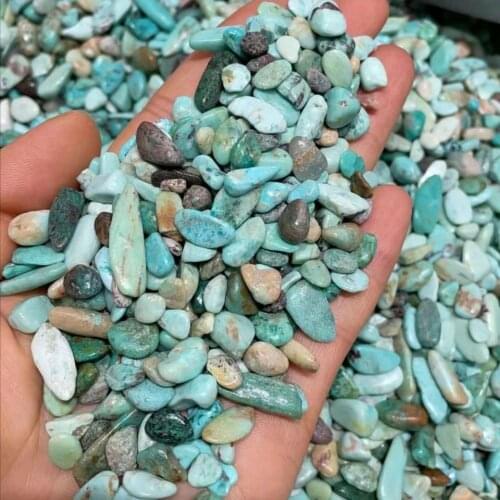 Natural Quartz Specimen Rock Debris Gravel Rough Raw Energy Decorative Turquoise Quartz Crystal Gravel Roll Block Stone Treatmen