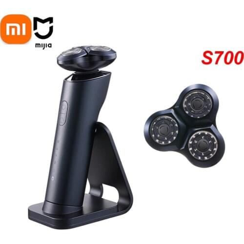 2021 New Xiaomi Mijia S700 Electric Shaver Razor Beard Machine for Dry Wet Beard with Cutter Heads Trimmer Rechargeable MI Xiami