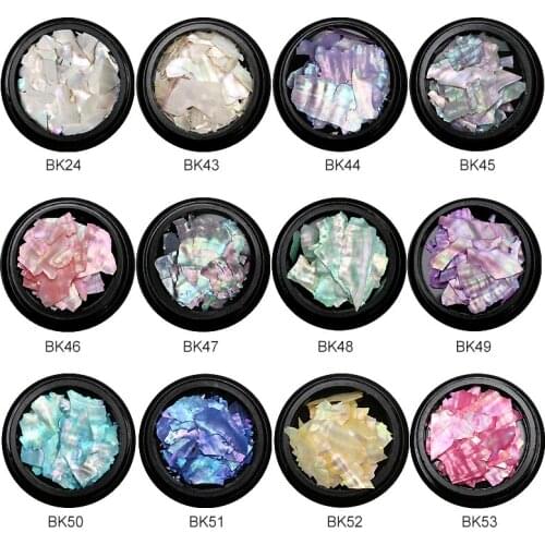New Arrival Colorful Pretty Abalone Shell Piece 3D Nail Art Decorations Slice DIY Beauty Nail Decals Manicure Decoration Jewelry