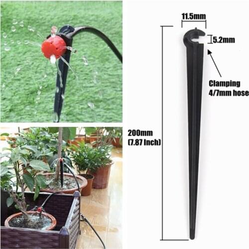 Wholesale 300pcs Length 20cm Hose Bracket Home Garden Drip Irrigation Pipe Fixed Stems Holder 4/7mm Hose C-Type Inserting Ground