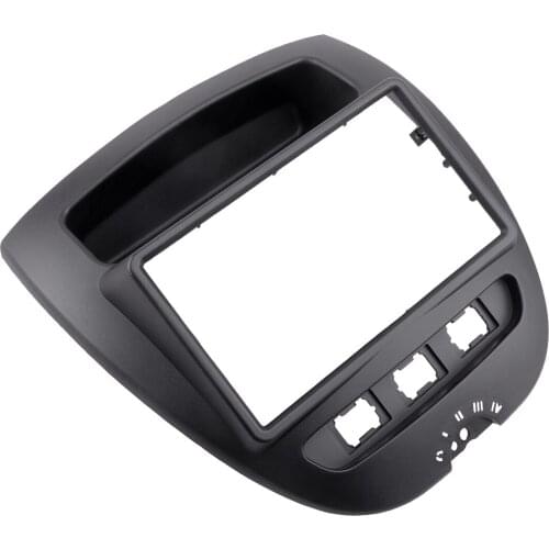 Car 2Din Radio Stereo Fascia Panel Frame Fit for Peugeot 107 Toyota Aygo Citroen C1 2005 2006 2007 2008 2009 2010 2011 2012-2014