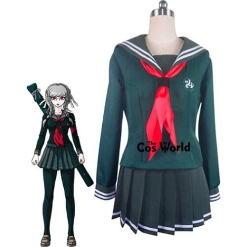 Danganronpa 2: Goodbye Despair Peko Pekoyama School Uniform Sailor Suit Tops Dress Outfit Anime Games Cosplay Costumes