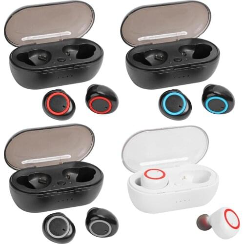 TWS Bluetooth Headphones Stereo Rainwater Sweat Electricity Display In-ear Earbuds Mini Earphones with Charging Case