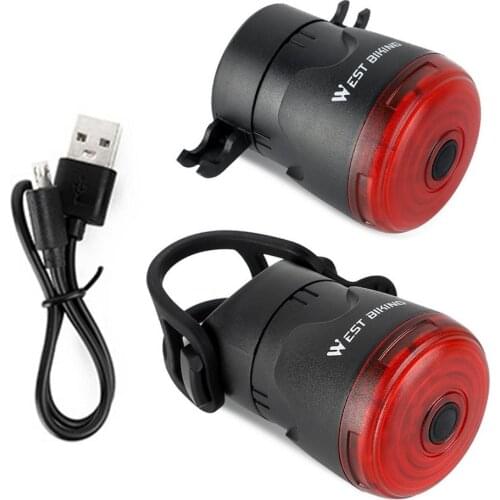 Bicycle Brake Tail Light Smart USB Charging Taillight IPX6 Waterproof Bike LED Light for Cycling Bicycle Accessories