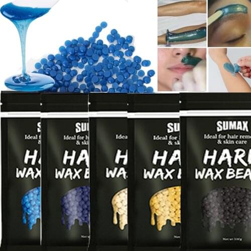 100g/pack Wax Beans No Strip Depilatory Hot Film Hard Wax Pellet Waxing Bikini Face Legs Body Hair Removal Bean for Women Men
