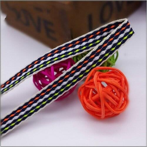 High quality 10mm 1meter/lot Color collocation Grosgrain Ribbons DIY Accessories Satin Ribbon Handmade Supplementary material