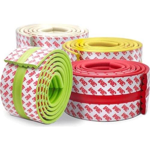 2M Child Protection Table Bumper Strip Child Protection Corner Guard Protector Baby Safety Guards Edge Solid Angle Rubber Bumper