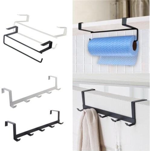 Iron Hook Hanging Rack Wall Mount Punch-Free Storage Holder Wardrobe Cupboard Kitchen Organizer Shelf Hanger cozinha для кухн