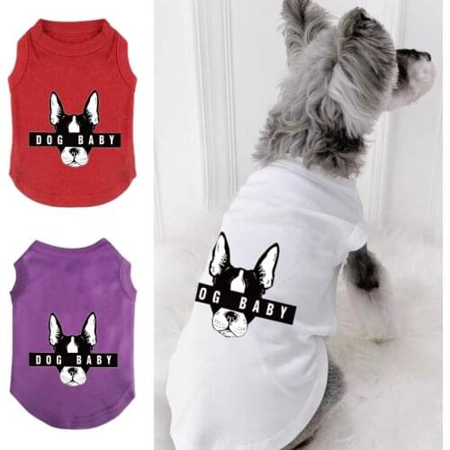 Pet dog shirt summer schnauzer clothes puppy Cotton T Shirt vest french bulldog coat Small Medium Dogs Costumes Comfort