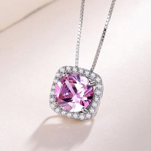 L&P New Fashion 925 Sterling High Quality Crystal CZ Necklace for women Hot sale Elegant Fine Pendant Necklace Jewelry Wholesale