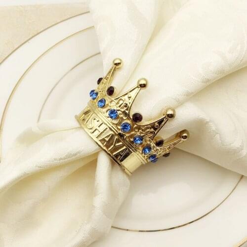 10pcs/lot Crown shape European napkin ring hotel tableware creative Christmas wedding mouth cloth ring napkin buckle soft