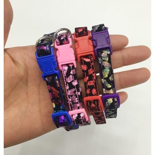 120pcs/lot Nylon Pet Dog Puppy Cat Collars Fashion Adjustable Buckskin Pet Animals Neck Chain With Bell Pet Collar