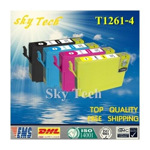 4PK Compatible Cartridge For T1261 - T1264 , For Epson NX330 NX430 WF-3520 WF-3540 WF-7010 WF-7510 WF-7520 etc