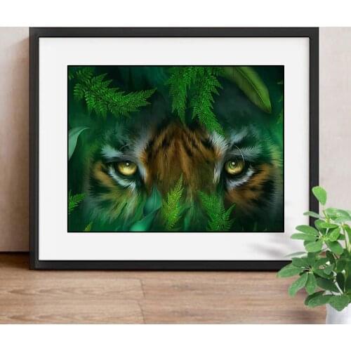 5D Diamond Painting tiger Full Square Diamond Mosaic Animal New Arrivals Diamond Embroidery Cross Stitch Decoration