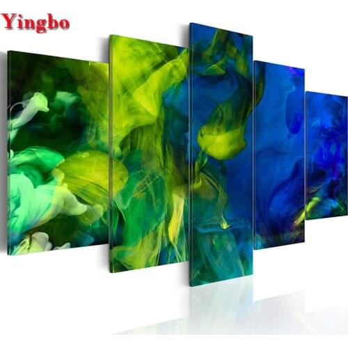 5 pcs,Full Square round 5D DIY Diamond Painting Abstract poster Painting diamond Embroidery Cross Stitch Rhinestones decoration