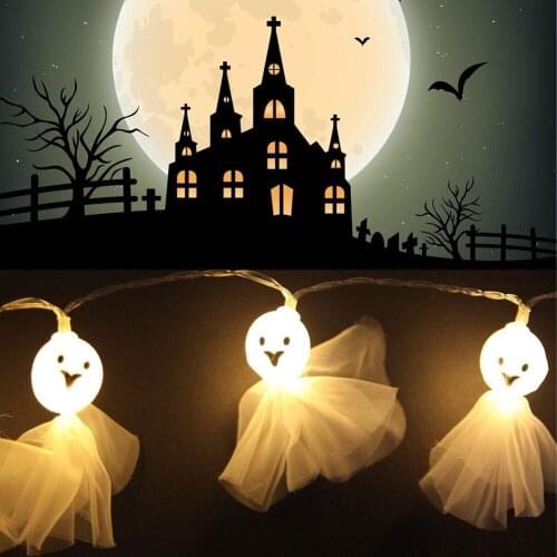 Battery Operated Halloween Sunny Doll LED String Lights Halloween holiday Christmas Party Garden Decoration Garland Lighting