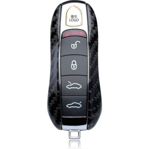 For Porsche Carman 911 918 Cayenne macan panamera carbon fibre Car Key Case Cover Shell Bag