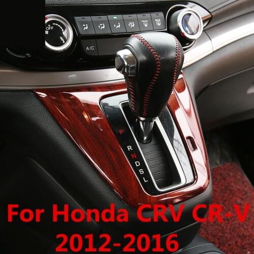 For Honda CRV CR-V 2012-2016 ABS Chrome Carbon Fiber Car Middle CD Center Control Interior Accessories Stripe decoration