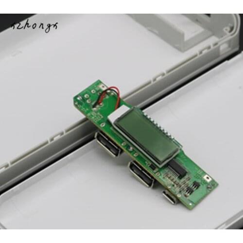 Dual USB 5V 2.1A 1A Mobile Power Bank Charger PCB Board Boost Step up Module LED Screen Display for 18650 Battery DIY