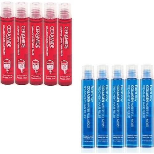 Farm Stay Ceramide / Collagen Treatment Damage Clinic Hair Filler 13ml Moisturizing Hair Mask Damaged Repair Hair Care Treatment