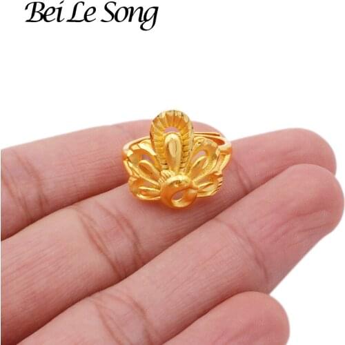 Rings jewelry for women ring accessories jewellery Dubai 24K gold color rings wedding resizable ring bridal gifts African French