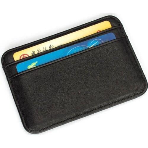 Super Slim Soft Sheepskin Genuine Leather Card Holder Mini Credit Card Wallet Men Thin Card Case Small Purse Business Cardholder