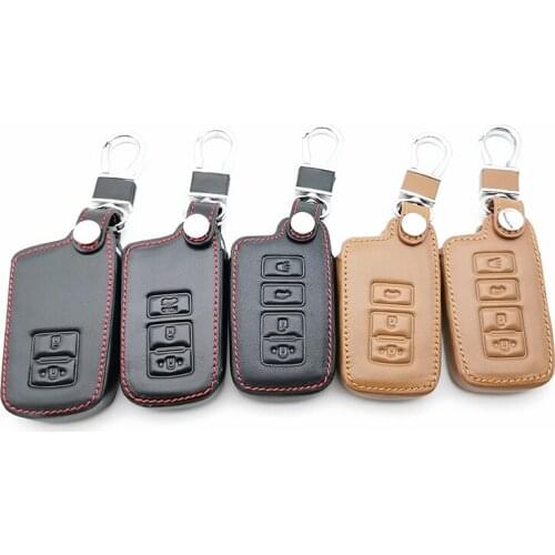 Leather Case Cover for Toyota Avalon Camry corolla Land Cruiser Highlander Prius Auris RAV4 Tacoma Yaris Verso Capa Fob Remoto