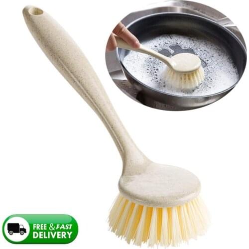 Multifunction Convenient Practical Kitchen Utensil Cleaning Brush Long Handle Can Be Hung Pot Wash Brush Kitchen Supplies