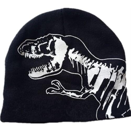 Violent Killer Animals Dinosaur Plush Knitting Cotton Hat Cosplay Tyrannosaurus Rex Monster Warm Hat Halloween Party Beanies