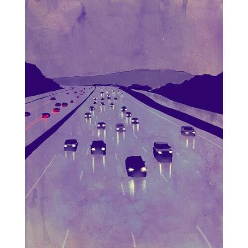 DIY Painting By Numbers Nightscape Cars Kit Oil Picture By Numbers Landscape Wall Art Painting on Canvas Home Decoration Gift