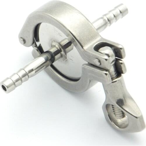 304 Stainless Steel Sanitary Pipe Fitting Set 12.7mm Hose Barb Ferrule + 3/4" Tri Clamp + Silicon Gasket For Home Brew