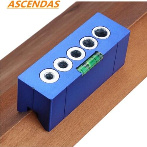 Aluminum Alloy Woodworking 90 Degree Drill Straight Angle Guide with Horizontal Bubble 6/7/8/9/10mm Doweling Jig V-Drill Guide