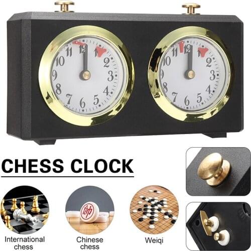 Board Game Competition Chess Clock Mechanical Two Face Timer Wind-up Count Suitable For Chinese International Chess