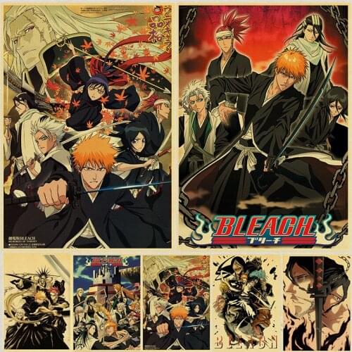 One of The Big 3 Animations BLEACH Image Picture Kraft Paper Print Retro Poster Kraft Paper Wall Art Picture of Home Decor